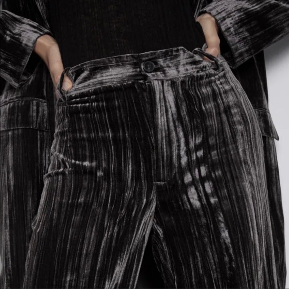 High waisted velvet pants - Picture 5 of 8